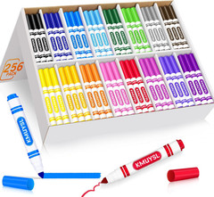 Washable Markers Bulk, Assorted Colors – Broad Line Conical Tip Coloring Markers
