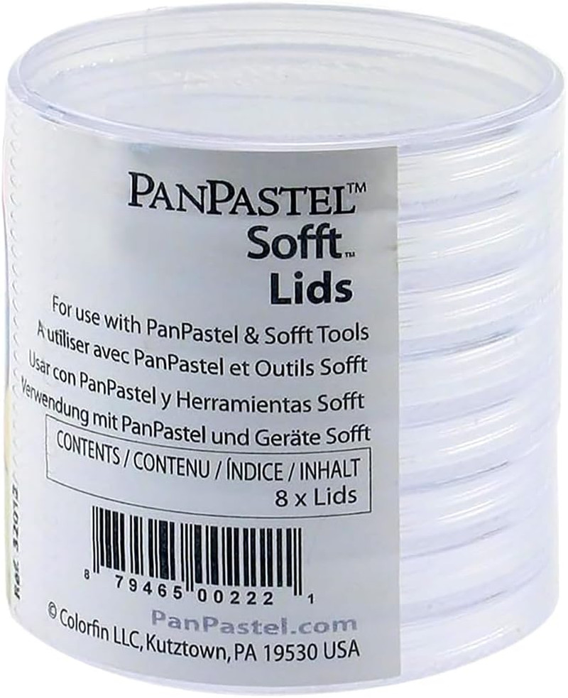 Clear Plastic Screw On Lids For Artist Pastels Pan Storage Protection 8 Pack
