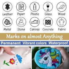 84 Colors Paint Pens Oil Based Permanent Markers – 1 Count – Pack of 84