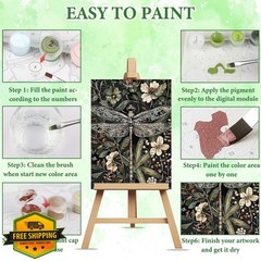 NAIMOER Dragonfly Paint by Numbers 12×16″