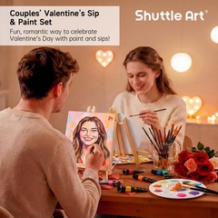58 Pack Painting Kit for Adults and Couples, Sip and Paint Kit for Date Night…