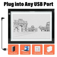 A4 LED Copy Board Tracing Light Box, Adjustable Brightness Artcraft LED Trace