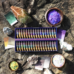 Mijello Mission Tourmaline Two Tone Granulation Watercolor Set of 34 MGC-8034
