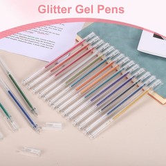 1 mm Glitter Gel Pens, 8 Pcs Fine Point Colored Gel Pens, Red Series