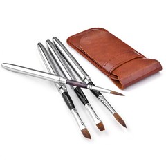 Kolinsky Sable Hair Round Watercolor Paint Brush 4Pcs Travel Set Portable Co…