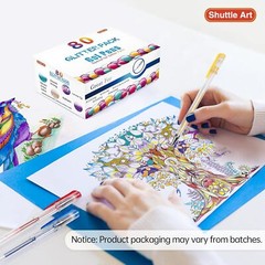Paquete De 80 Boligrafos De Gel Con Purpurina, Juego De Boligrafos De Gel Co…