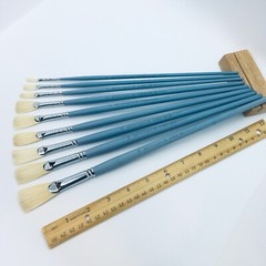 XDT#686 Fan Artist Paint Brush Art Brushes Hog Bristle Oil Acrylic Watercolor