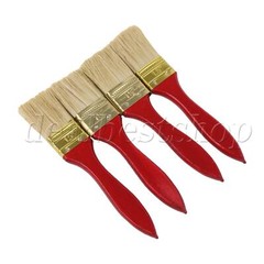 4PCS Red Handle Chip Paint Brush Natural Stains Brush for Paints 1.5″