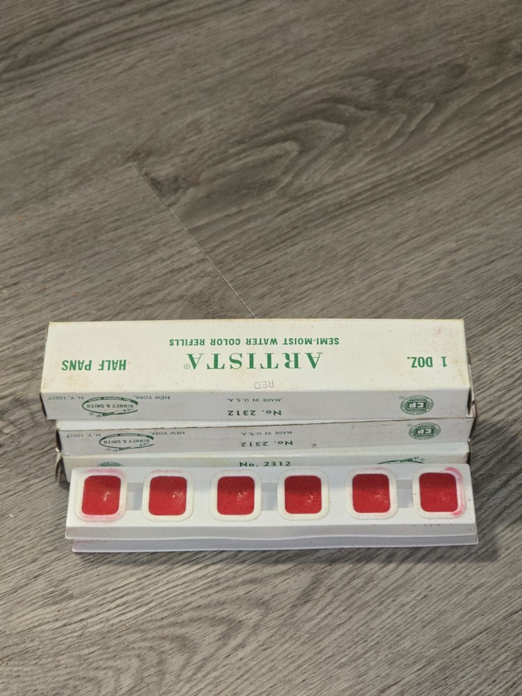 Now Vintage 1950s Binney & Smith Crayola Watercolor Refill Pans 1 Doz