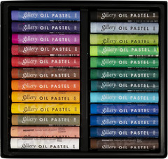 MUNGYO Gallery Artists’ Soft Oil Pastels, 24 Assorted Colors – Professional Grad