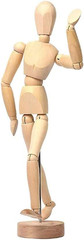 8 Inch Artists Wooden Manikin Flexible Body Joints Human Figure Puppet Model Woo