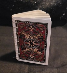 Playing card sketchbook/notebook – Bicycle Gold Dragonback cards – 50 pages