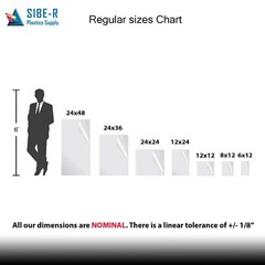 Sibe-R Plastic Supply℠ WHITE POLYSTYRENE 24″ X 24″ PLASTIC SHEET ^