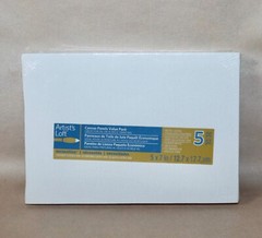 Artist Loft 5”X 7” Canvas Value Pack 5 Pack & 4 1/2” Tabletop Mini Easel