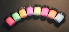 BLUE GLOW in the DARK Daytime Visible & UV Reactive Paint 1oz-2oz