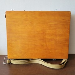 Vintage large easel Wooden artist palette Painter Painting oil Plein air Travel