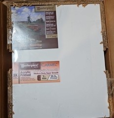 Masterpiece Artist Canvas Monet Pro Stretched Cotton Canvas Rectangle. 12×15.
