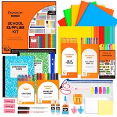 102 PCS Back to School Supplies Kit, School Supply Box for Grades K-5, School…