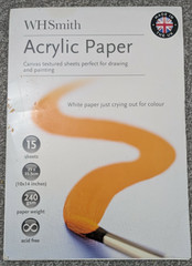 WH Smith A4 Acrylic Acid-free Paper 15 Sheets 240 gsm for Painting & Drawing