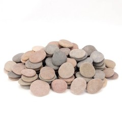 232-240 PCS Craft Rocks, 1.3-2.2 Round Grey Rocks, 18 Pounds