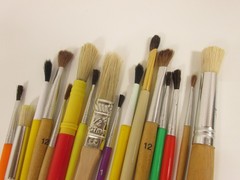 Mixed Art Paint Brushes Set 15pcs Flat Round Detail School Craft Painting Suppli