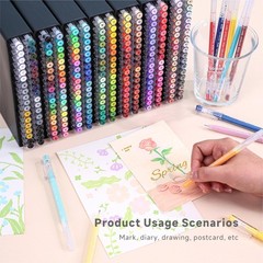 languo 252 PCS Acrylic Gel Pens for Coloring, 234 Colors Gel Colored Pens Set…
