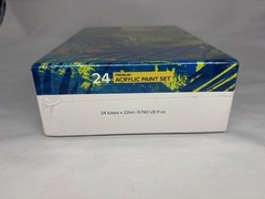 GenCrafts 24 Premium Acrylic Paint Set Vibrant Colors NEW SEALED Fast Shipping