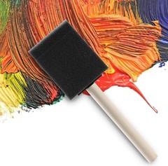 Foam Paint Brushes 2 Inch 16 Pack Sponge Brush Wood Handle DIY Craft Painting