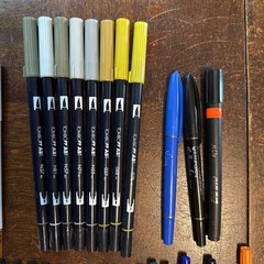50 Calligraphy Markers Pens Tombow ABT Dual Tip Niji Stylist Marvy Sanford Lot