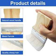 4 Pcs Flat Paddle Paint Brush Set, Wide Paint Brushes Large Artist Brushes – …