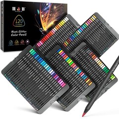 120-Color Colored Pencils Set with Metallic Colors – Soft Core, Pre-Sharpened…