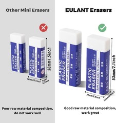 10 Pack Pencil Erasers Small White Rubber Eraser for Kids School Students Office
