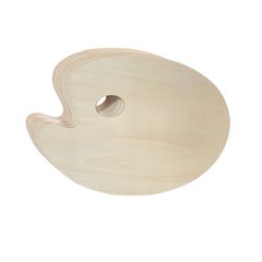 12 Pack Unfinished Wood Palette 12 x 9 inch 12x9x0.1 inches, light wood