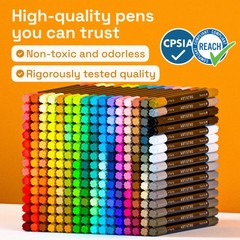 ARTISTRO Acrylic Paint Markers, 240 Pens – Drawing Paint Pens with Brushes + Fin