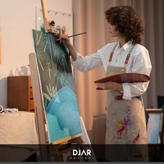 Large H-Frame Art Easel for Painting, Hold Canvas up to 49’’, Natural