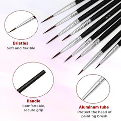 30 Pcs Tiny Detail Paint Brushes Set, Micro Small Paint Brush with 3 Sizes