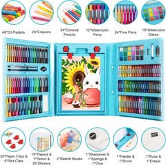 Complete 240-Piece Art Set with Oil Pastels and Easel – Inspire Your Creativity