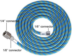 6Ft Braided Airbrush Hose 1/8″ BSP to 1/4″ Adapter Kink Resistant