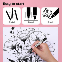 ARTISTRO Black Paint Pens for Rock Painting, Stone, Ceramic, Glass, Wood, Tire,