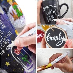 7Pc Waterproof Permanent White Paint Marker Pen For Car Tire Tread Rubber Metal
