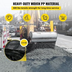3.5oz 600lb 12.5x30ft woven black polypropylene geotextile fabric cloth