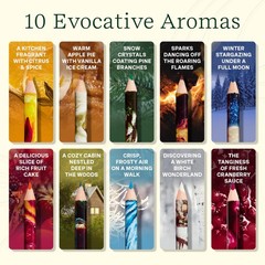 Lifelines Scented Colored Pencils, 10-Pack Winter – Rub & Sniff Color Pencils…
