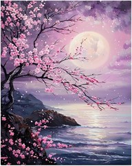 Paint by Numbers Kit for Adults, Cherry Blossom Adult