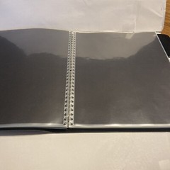 PRAT PARIS Black Portfolio Made in France with 20 8 1/2×11 Pages