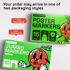 ARTISTRO Poster Markers Jumbo Set Acrylic 1 Count (Pack of 10), Multicolor