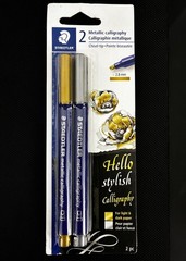 Staedtler • 2 Metallic Calligraphy Chisel Tip New