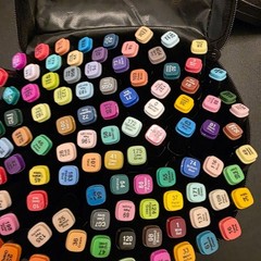Touch NiDianCai 100-Piece Twin Marker Set with Carrying Case