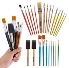 Artlicious Paint Brush Set – Pack of 25, Assorted Variety, All-Purpose Paint NEW