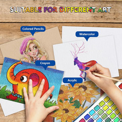 Watercolor Paper 230 GSM Cotton Cold Press Thick Off-White Acid-Free 82 Sheets