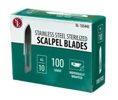 100Pc Box- #10 Sterilized Scalpel Blades – 440 Steel